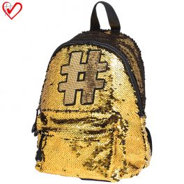 Рюкзак Berlingo Glam Style Glam gold, 30*24*12см, 1 отд, 1 карм, уплот.спинка