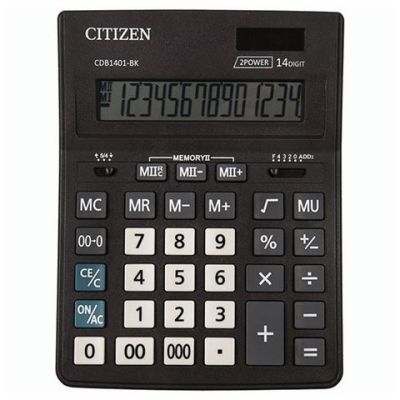 Калькулятор  настольный  Citizen Business Line  CDB1401BK  14 раз. (000), 157*200мм (20)