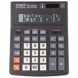 Калькулятор  настольный  STAFF PLUS  STF-333 12 раз., 200*154мм, двойное питание (20)