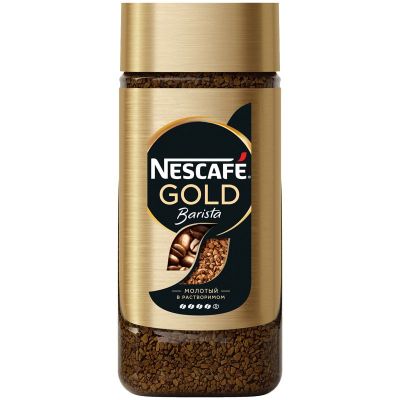 Кофе растворимый Nescafe Gold Barista, сублимиров,  85гр.стеклянная банка.(6)