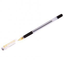 Ручка шар.  MC-Gold  0.5мм черная, рез.держ. со ш/к, карт/уп (12)