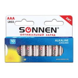 Батарейка  Sonnen  AAA, LR03,  Alkaline 10 шт. в коробке