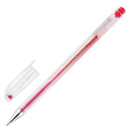 Ручка гел.  Crown  0,5мм  -красная, со штр-к (12/144)